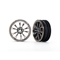 Llantas Weld negro cromo delanteras Traxxas TRX9472X