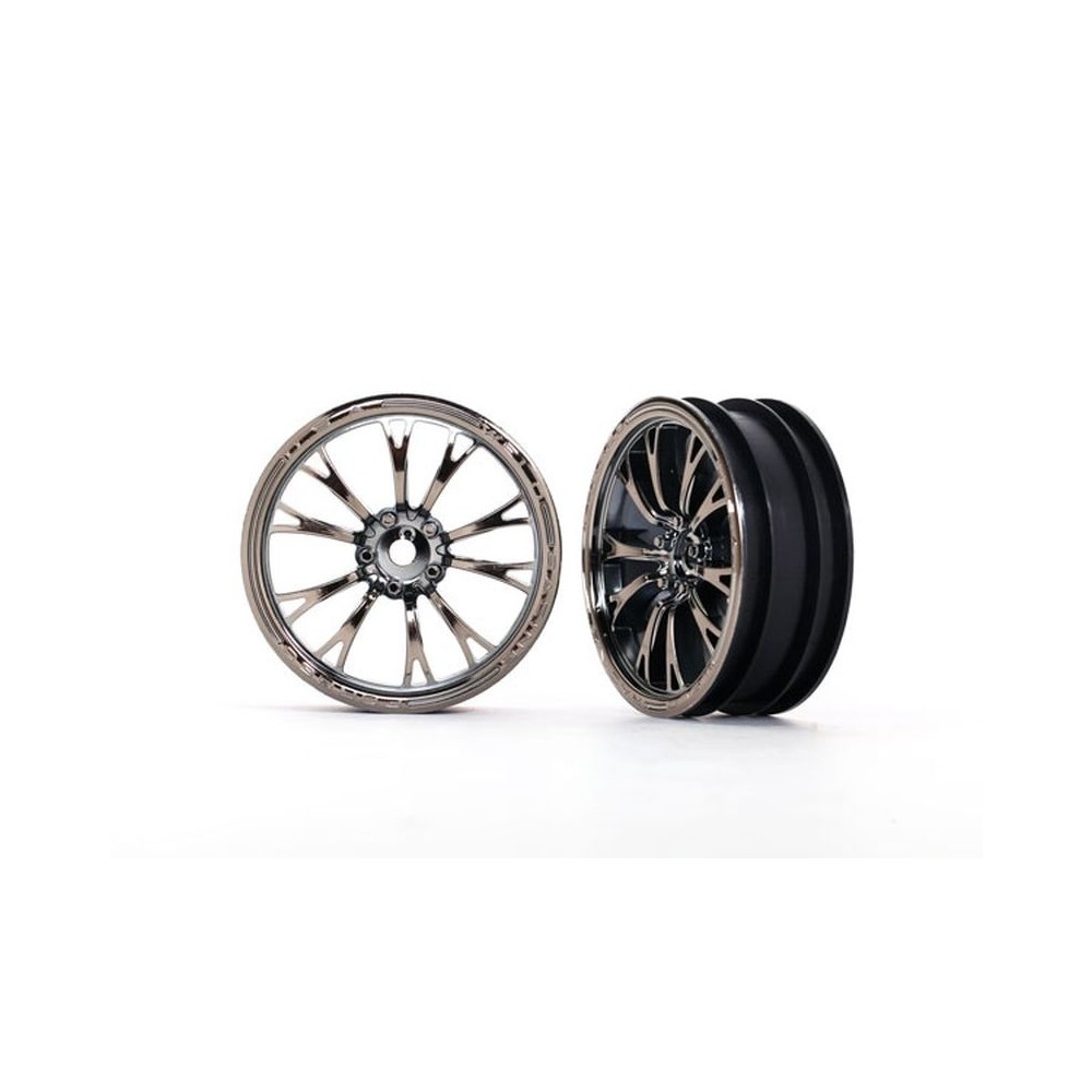 Llantas Weld negro cromo delanteras Traxxas TRX9472X Llantas Weld negro cromo delanteras Traxxas TRX9472X