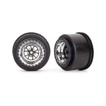 Llantas Weld cromo negro traseras Traxxas TRX9473R