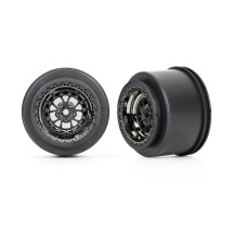 Llantas Weld negro cromo traseras Traxxas TRX9473X
