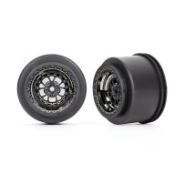 Llantas Weld negro cromo traseras Traxxas TRX9473X