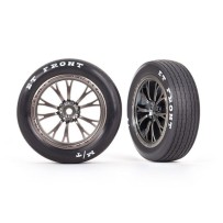 Ruedas Weld cromo negro montadas pegadas Traxxas TRX9474A