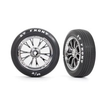 Ruedas Weld cromadas montadas pegadas Traxxas TRX9474R
