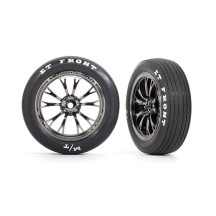 Ruedas Weld negro cromo montadas pegadas Traxxas TRX9474X