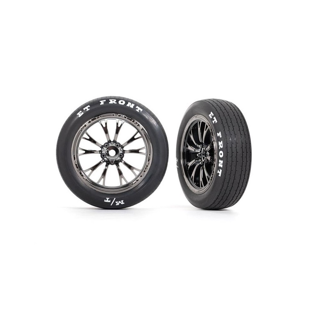 Ruedas Weld negro cromo montadas pegadas Traxxas TRX9474X Ruedas Weld negro cromo montadas pegadas Traxxas TRX9474X