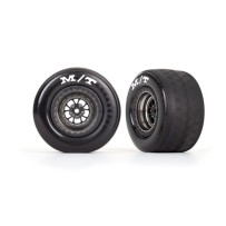 Ruedas montadas pegadas Weld cromo negro satinado TRX9475A