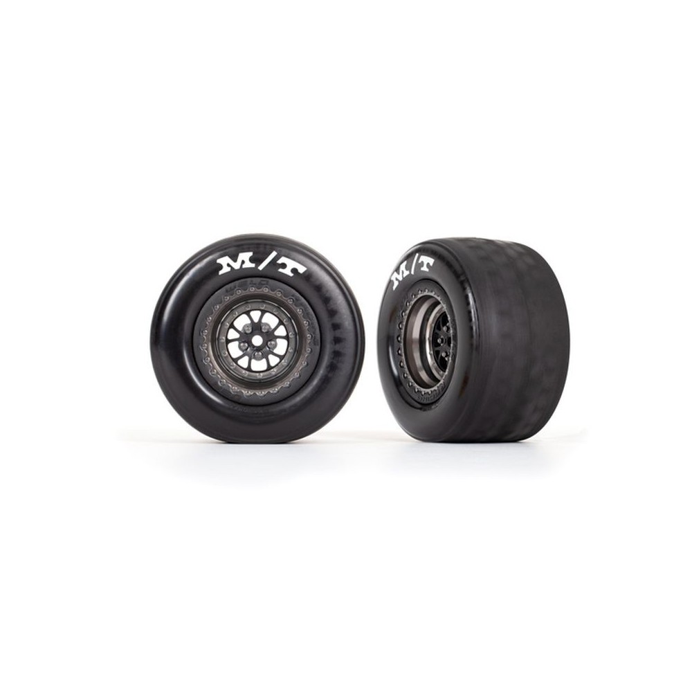 Ruedas montadas pegadas Weld cromo negro satinado TRX9475A Ruedas montadas pegadas Weld cromo negro satinado TRX9475A