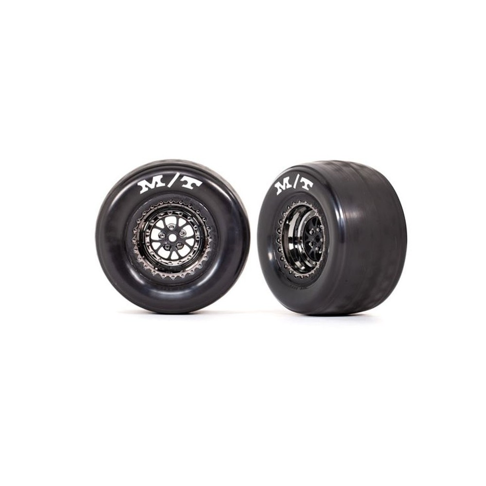 Ruedas montadas pegadas Weld cromo negro con espumas TRX9475X Ruedas montadas pegadas Weld cromo negro con espumas TRX9475X