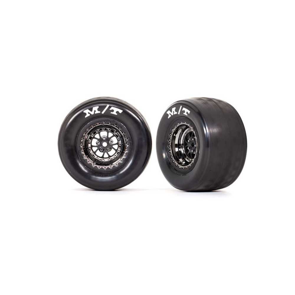 Traxxas Tires wheels assembled glued (weld black chrome wheels tires foam) TRX9475X Traxxas Tires wheels assembled glued (weld black chrome wheels tires foam) TRX9475X