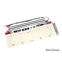 Luces traseras LED rojas con moldura cromo negro para Chevrolet C-10 Drag Slash Traxxas TRX9497X