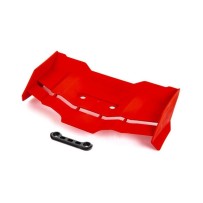 Alerón y arandelas rojo Traxxas TRX9517R
