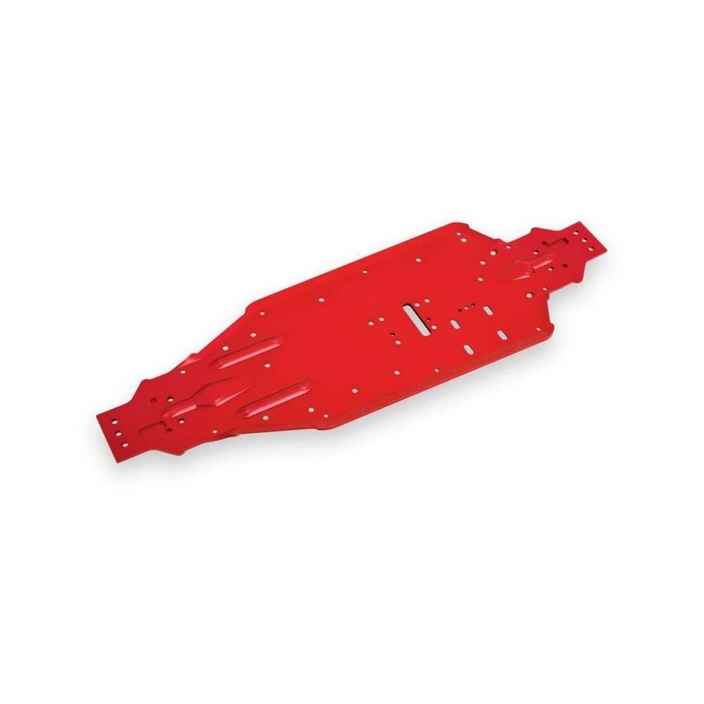 Traxxas Chassis sledge aluminum (red-anodized) TRX9522R Traxxas Chassis sledge aluminum (red-anodized) TRX9522R