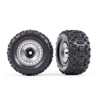 Ruedas 3.8 cromo satinado pegadas Traxxas TRX9572X