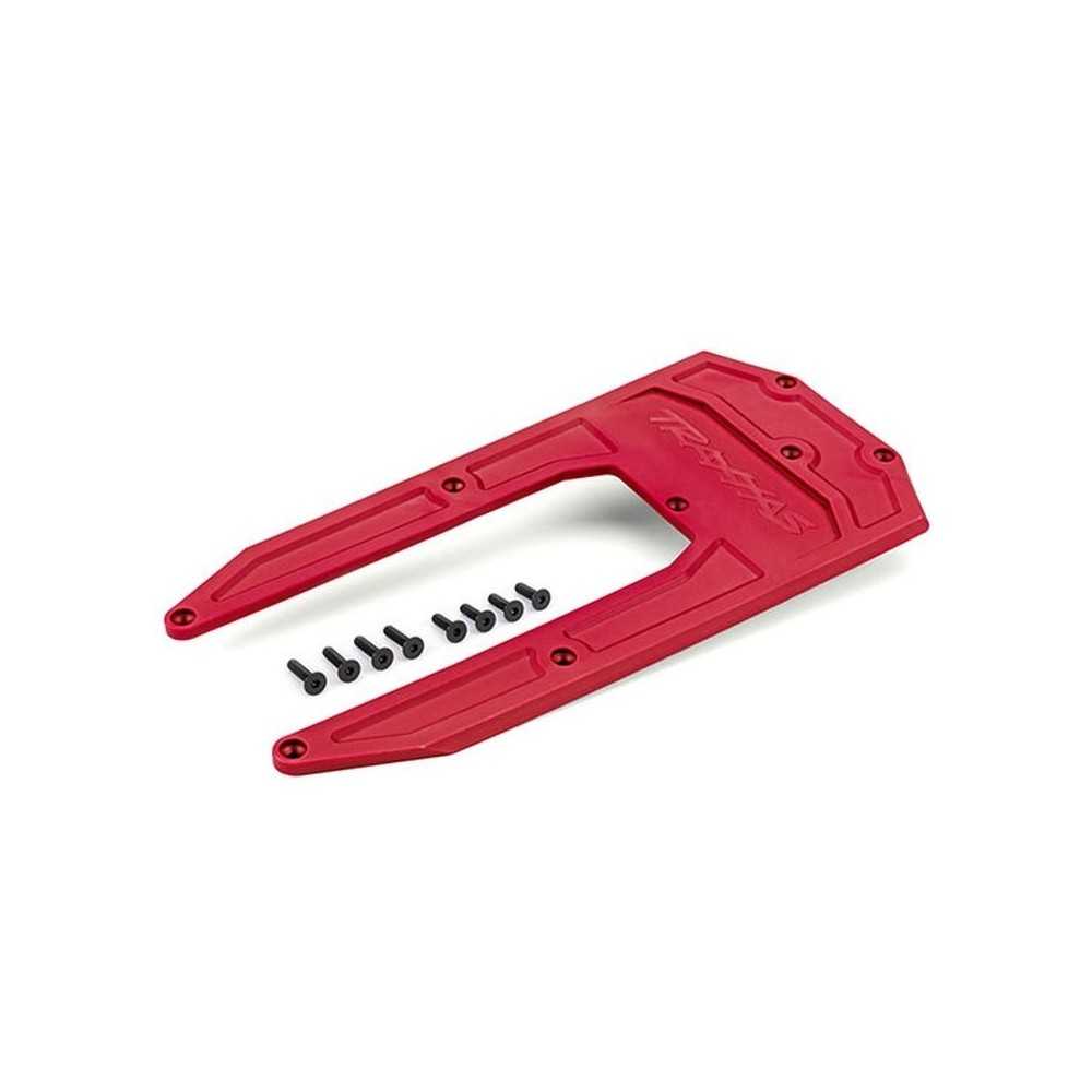 Traxxas Skidplate chassis red (fits sledge) TRX9623R