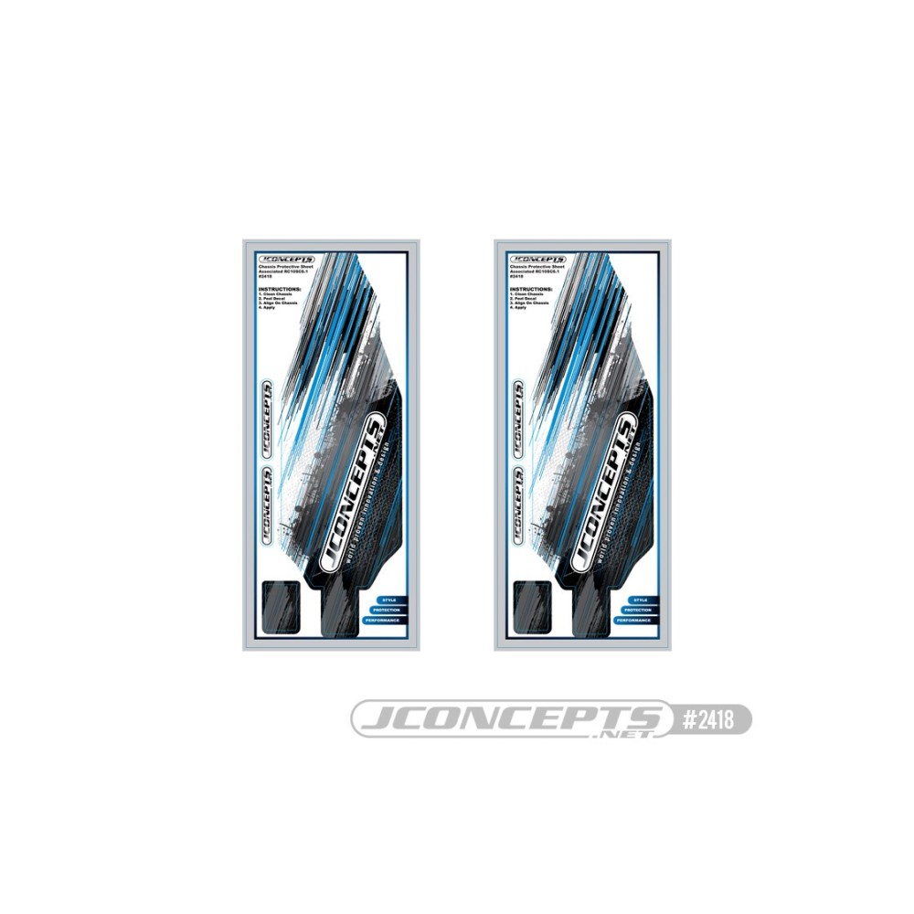 JConcepts SC6.1, precut chassis protective sheet - striker design JCO2418 JConcepts SC6.1, precut chassis protective sheet - striker design JCO2418