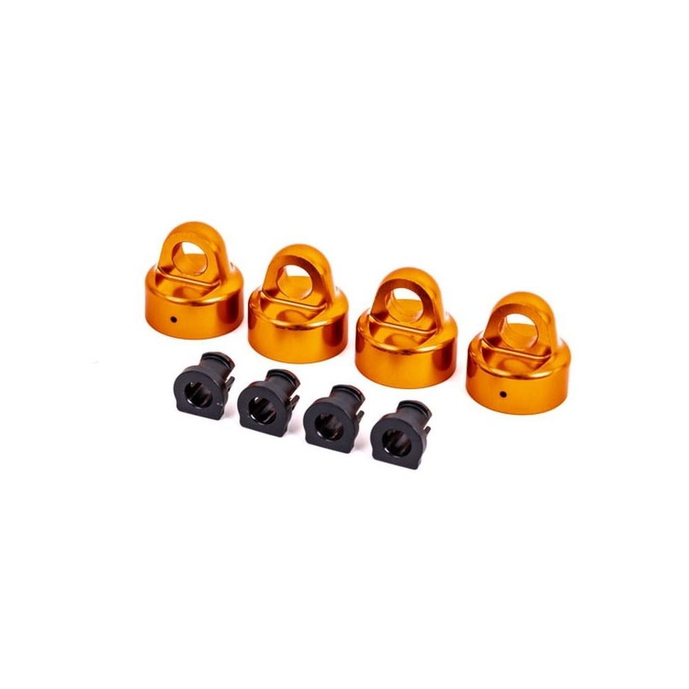 Tapas amortiguador GTX aluminio naranja Traxxas TRX9664T