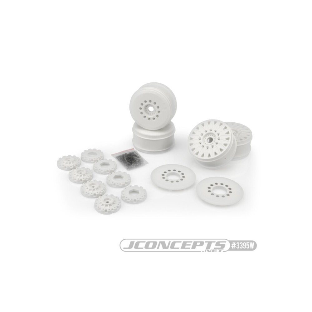 JConcepts Cheetah 83mm speed-run wheel with 12 and 17mm hex adaptor, 4pc. white JCO3395W JConcepts Cheetah 83mm speed-run wheel with 12 and 17mm hex adaptor, 4pc. white JCO3395W