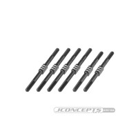 JConcepts Yokomo YZ-2 CA L3 Fin Titanium turnbuckle - black, 6pc JCO2557-CALB