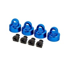 Traxxas Shock caps aluminum (blue-anodized) gtx shocks (4) spacers (4) (for) TRX9664X