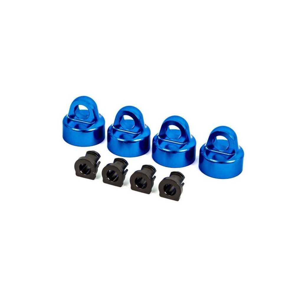 Traxxas Shock caps aluminum (blue-anodized) gtx shocks (4) spacers (4) (for) TRX9664X Traxxas Shock caps aluminum (blue-anodized) gtx shocks (4) spacers (4) (for) TRX9664X