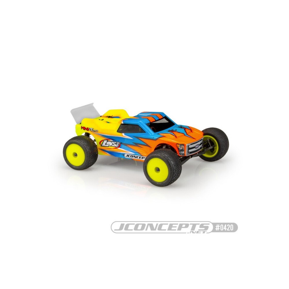JConcepts Finnisher - Mini-T 2.0 body with rear spoiler JCO0420 JConcepts Finnisher - Mini-T 2.0 body with rear spoiler JCO0420