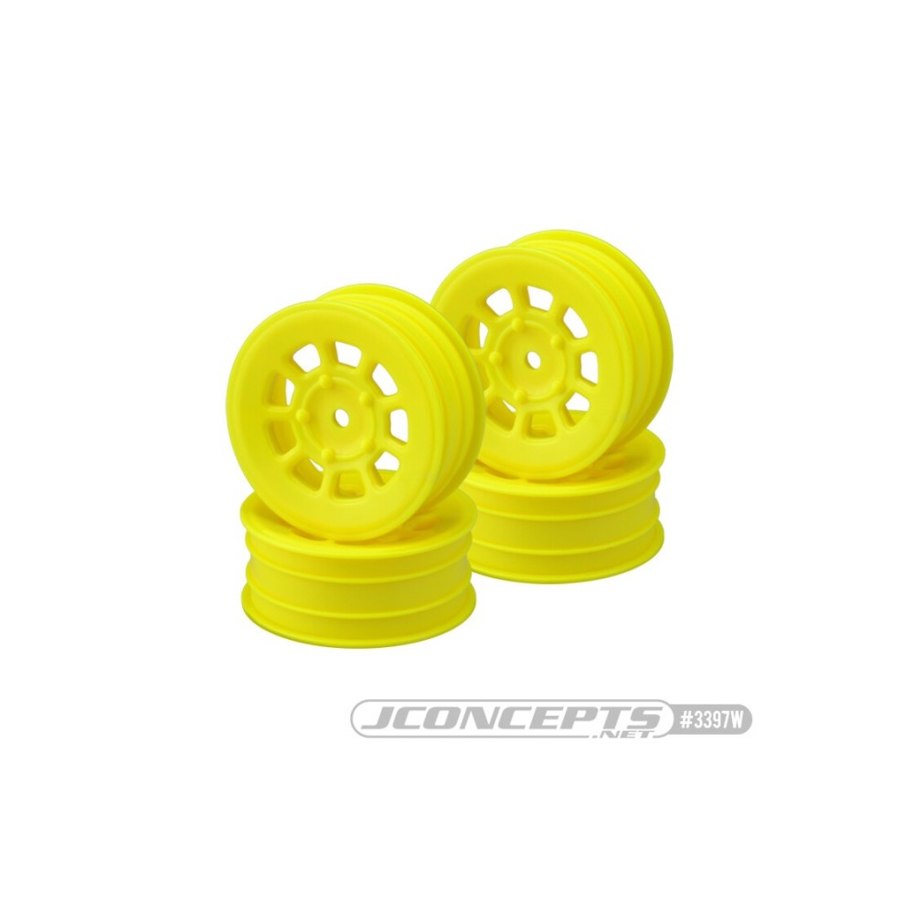 JConcepts 9 shot - B7 B6.4 YZ2 XB2 LD3, 2.2 front wheel yellow - 4pc JCO3397Y JConcepts 9 shot - B7 B6.4 YZ2 XB2 LD3, 2.2 front wheel yellow - 4pc JCO3397Y