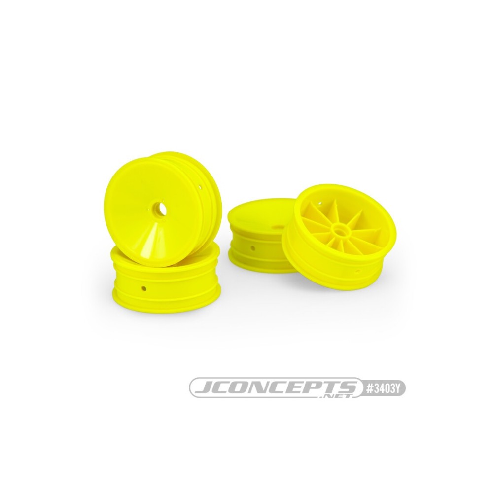 JConcepts Mono - RC10, RC10B2, RC10B3 2.2 front wheel yellow - 4pc JCO3403Y JConcepts Mono - RC10, RC10B2, RC10B3 2.2 front wheel yellow - 4pc JCO3403Y