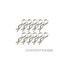 JConcepts compact / angled body clips, silver, 10pc JCO2840S