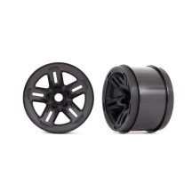 Llantas 3.8 negras cubo estriado Traxxas TRX9671