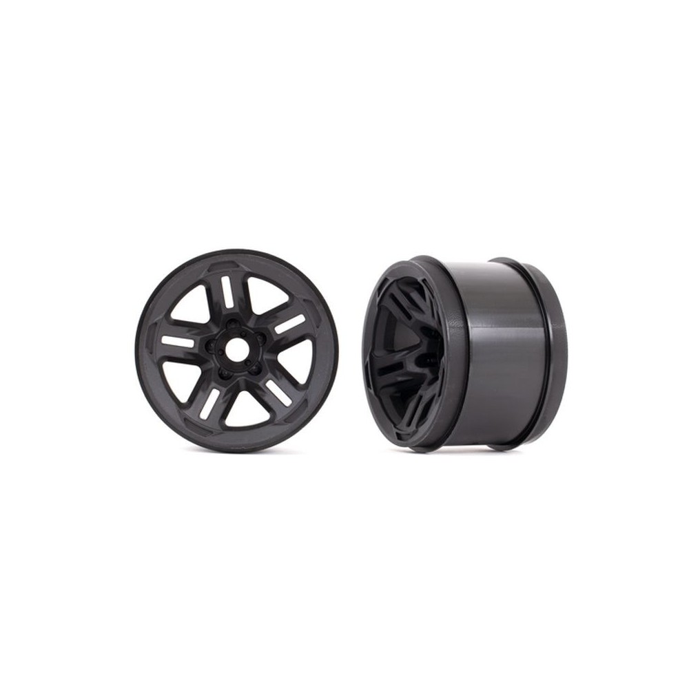 Llantas 3.8 negras cubo estriado Traxxas TRX9671