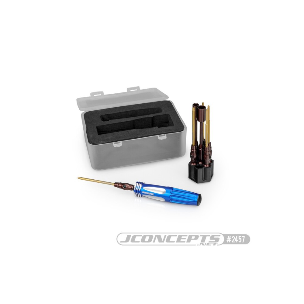 JConcepts 1-4 hex driver wrench set with storage base 7pc. JCO2457 JConcepts 1-4 hex driver wrench set with storage base 7pc. JCO2457