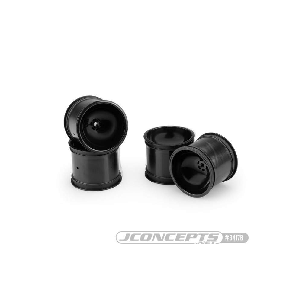 JConcepts Super Dish, Rustler Stampede, 2.2 front wheel - black, 4pc. JCO3417B JConcepts Super Dish, Rustler Stampede, 2.2 front wheel - black, 4pc. JCO3417B