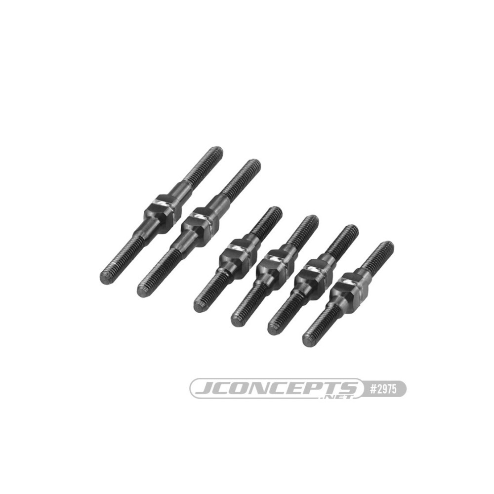 JConcepts Mini-T 2.0 Mini-B Fin titanium turnbuckle set, black - 6pc JCO2975 JConcepts Mini-T 2.0 Mini-B Fin titanium turnbuckle set, black - 6pc JCO2975