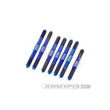 JConcepts - B74.2, 3.5mm Fin Titanium turnbuckle set, blue - 7pc. JCO2802-1