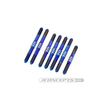 JConcepts - B74.2, 3.5mm Fin Titanium turnbuckle set, blue - 7pc. JCO2802-1