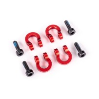 Anillos D parachoques delantero o trasero aluminio 6061-T6 anodizado rojo 4 piezas Traxxas TRX9734R