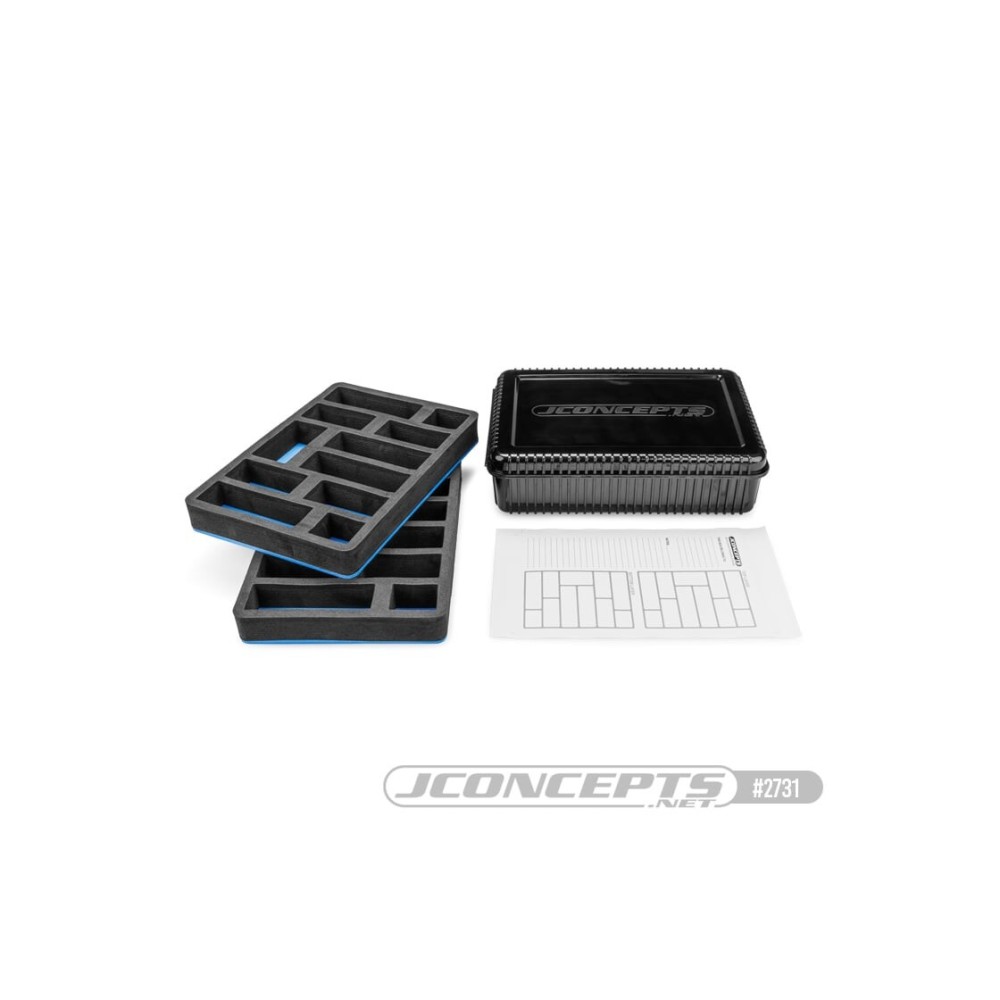 JConcepts Spring box withfoam liner, double decker, withdecal - black JCO2731 JConcepts Spring box withfoam liner, double decker, withdecal - black JCO2731
