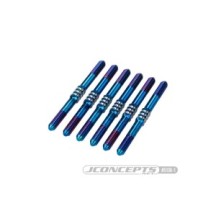 JConcepts RC10B7 3.5 x 48mm Fin Titanium turnbuckle, 6pc. - Burnt Blue JCO5136-1