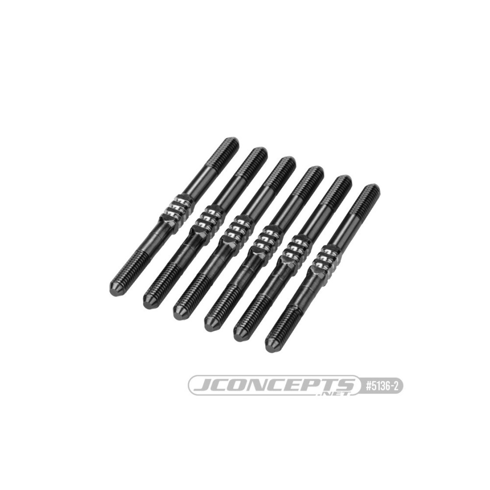 JConcepts RC10B7 3.5 x 48mm Fin Titanium turnbuckle, 6pc. - Stealth Black JCO5136-2 JConcepts RC10B7 3.5 x 48mm Fin Titanium turnbuckle, 6pc. - Stealth Black JCO5136-2