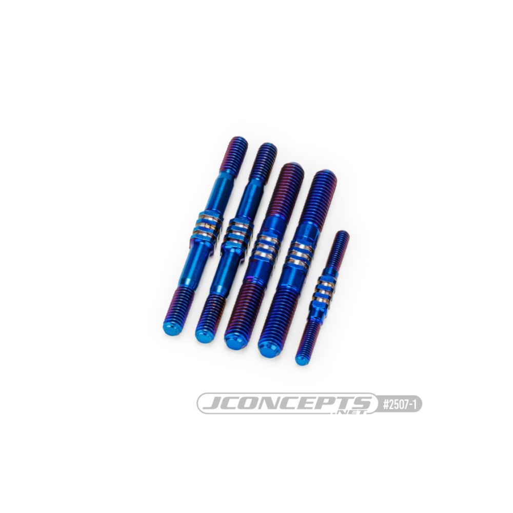 JConcepts RC8B4.1 Fin Titanium turnbuckle set - burnt blue, 5pc. JCO2507-1 JConcepts RC8B4.1 Fin Titanium turnbuckle set - burnt blue, 5pc. JCO2507-1
