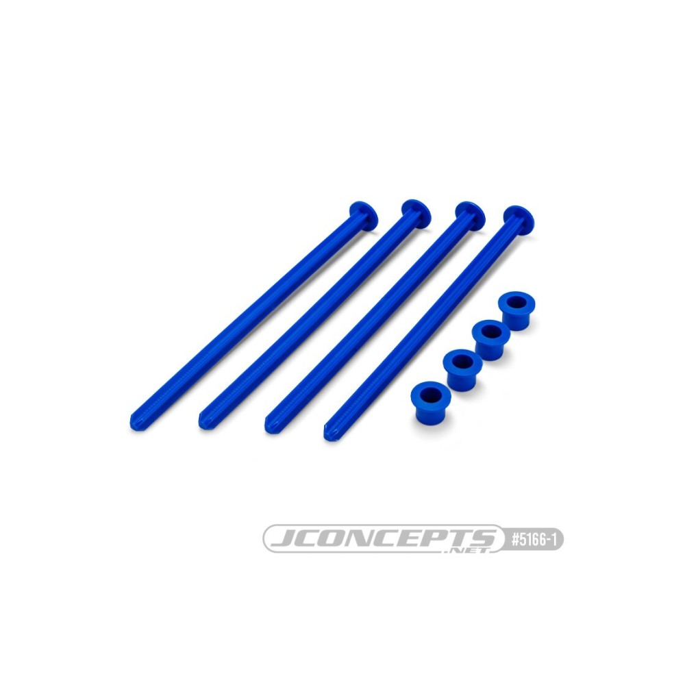 JConcepts - 1-8th truck off-road tire stick - holds 4 mounted tires blue - 4pc. JCO5166-1 JConcepts - 1-8th truck off-road tire stick - holds 4 mounted tires blue - 4pc. JCO5166-1