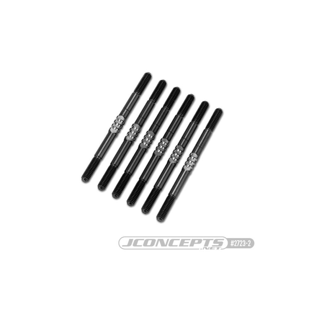 JConcepts XRAY XB2 2024 3.5 x 55mm Fin Titanium turnbuckle set, 6pc. stealth black JCO2723-2 JConcepts XRAY XB2 2024 3.5 x 55mm Fin Titanium turnbuckle set, 6pc. stealth black JCO2723-2