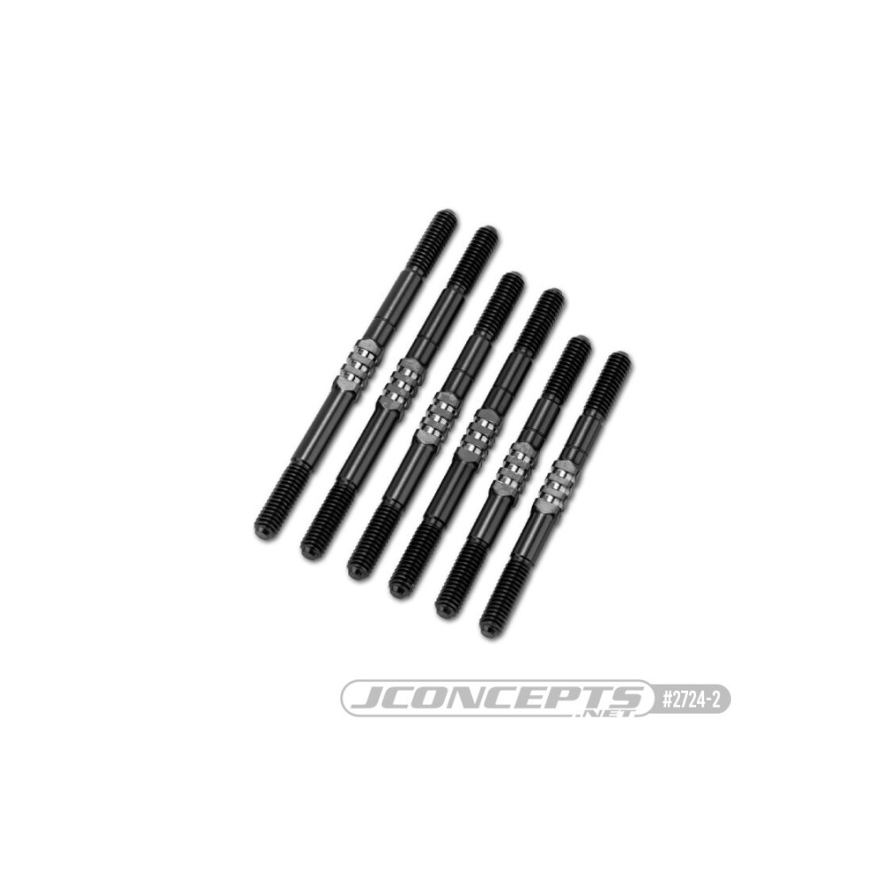 JConcepts XRAY XB4 2024 Fin Titanium turnbuckle set, 6pc. stealth black JCO2724-2 JConcepts XRAY XB4 2024 Fin Titanium turnbuckle set, 6pc. stealth black JCO2724-2