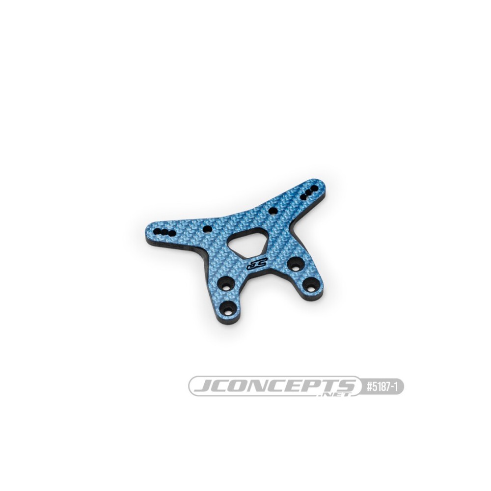 JConcepts RC10B7 carbon fiber front shock tower - blue JCO5187-1 JConcepts RC10B7 carbon fiber front shock tower - blue JCO5187-1
