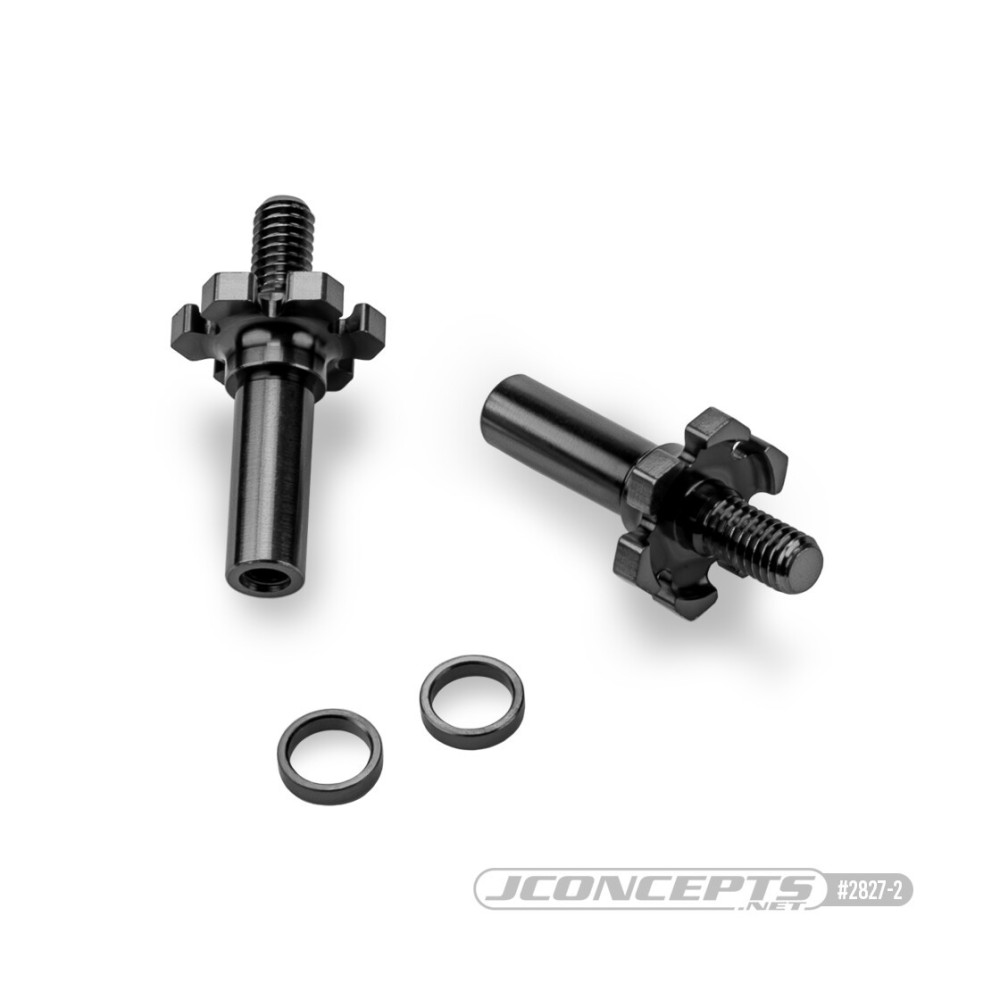 JConcepts RC10B7 RC10B7D adjustable titanium front axle, 2pc - stealth black JCO2827-2 JConcepts RC10B7 RC10B7D adjustable titanium front axle, 2pc - stealth black JCO2827-2