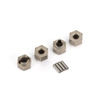 Traxxas Wheel hubs 7mm hex (steel) (4) with axle pins (4) TRX9750A