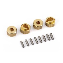 Traxxas Wheel hubs 7mm hex brass (4) and axle pins (8) TRX9750X