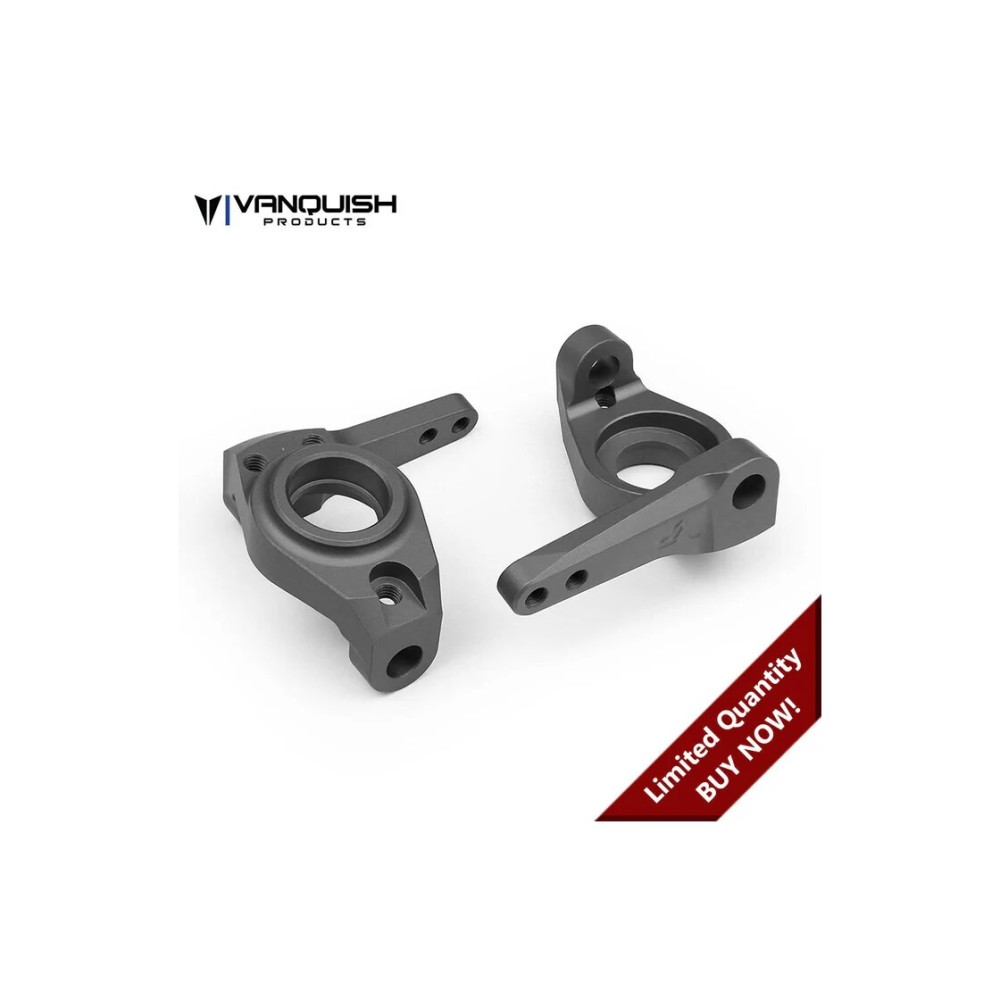 Vanquish Axial SCX10 8 Degree Knuckles Grey Anodized VPS02856
