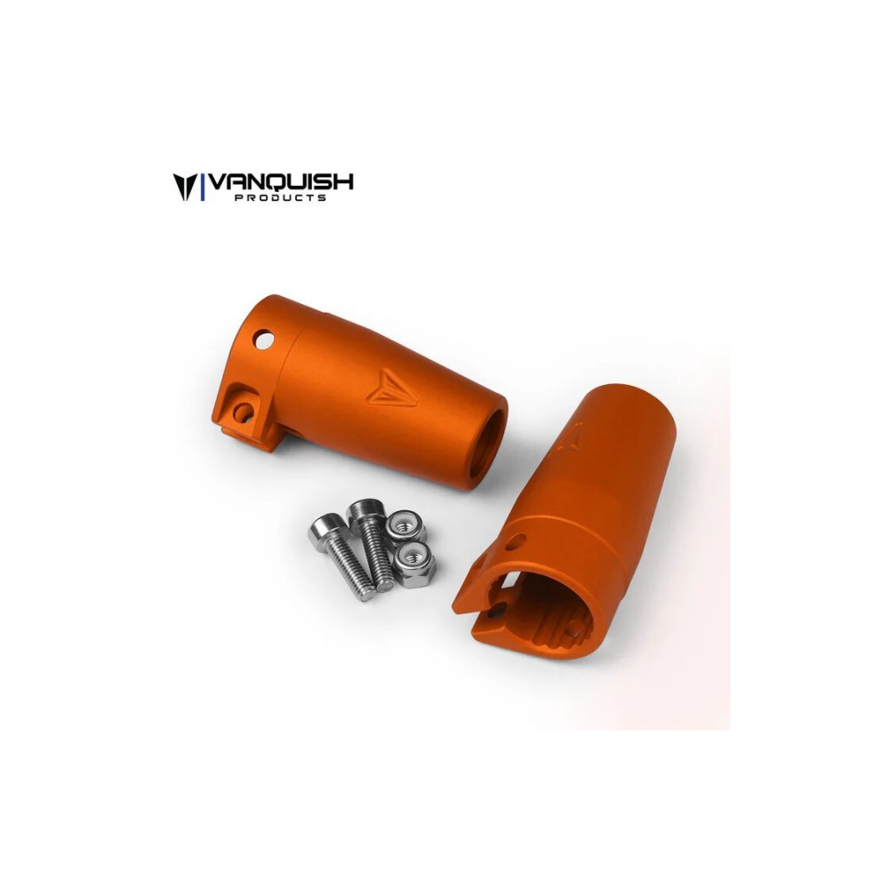 Vanquish Axial Wraith / Yeti Clamping Lockouts Orange Anodized VPS07673