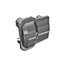 Traxxas Axle cover 6061-t6 aluminum (dark titanium-anodized) (2) 1.6x12mm bcs TRX9787-GRAY